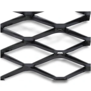 Hot Rolled Steel Expanded Metal Mesh 4.8 mm Thickness 1.22 m Width 1 m Length, Black