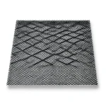 Hot Rolled Steel Expanded Metal Mesh 4.8 mm Thickness 1.22 m Width 1 m Length, Black