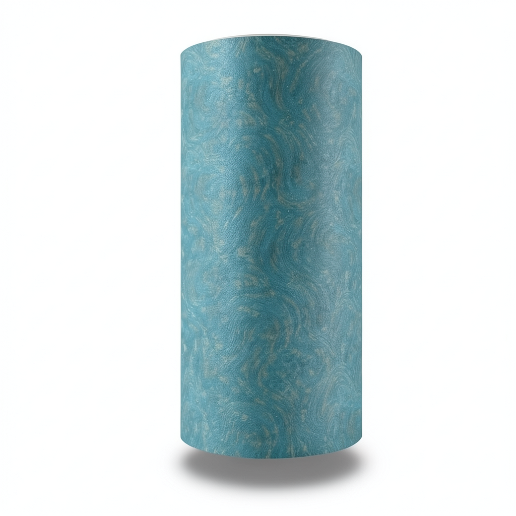 Italian Wallpaper Wavy Design Size 10mx1.06m Turquoise Color