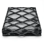 Hot Rolled Black Steel Expanded Metal Mesh Bahri Thickness 5.8 mm Width 1.22 meter Length 1 meter