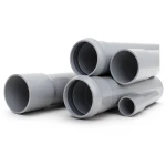 مواسير UPVC ضغط اسمي 16 بار قطر خارجي 50 مم سمك 3.7 مم لون رمادي