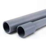 مواسير UPVC لانظمة الرى الوطنى ضغط 10 بار  قطر خارجي 50 مم سمك 2.40 مم لون رمادي
