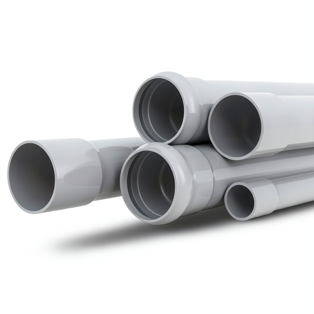 UPVC Pipes Nominal Pressure 16 Bar Outer Diameter 90 mm Thickness 6.7 mm Gray