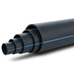 مواسير HDPE ضغط 16 بار PE 100 قطر خارجي 500 مم SDR 11 أسود مع خط أزرق