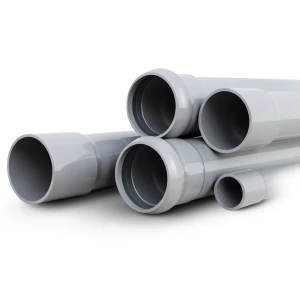 UPVC Pipes Nominal Pressure 16 Bar Outside Diameter 200 mm Thickness 14.9 mm Gray