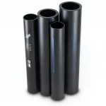 مواسير HDPE نيبروبلاست PE 100 ضغط 4 بار قطر خارجي 140 مم سمك 3.5 مم لون اسود