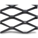 Hot Rolled Steel Expanded Metal Mesh Bahri 5.8 mm Thickness 1.22x2 m Black