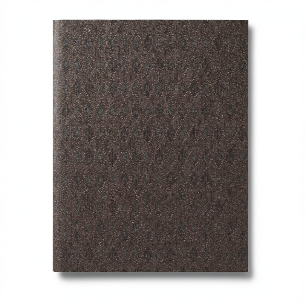 Italian Wallpaper Patterned Design 10mx1.06m Dark Brown