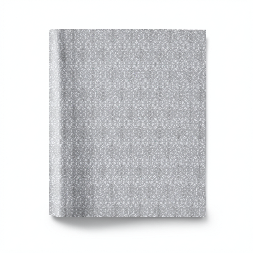 Italian Wallpaper Patterned Design Gray Color, Size 10mx1.06m, Model 82729