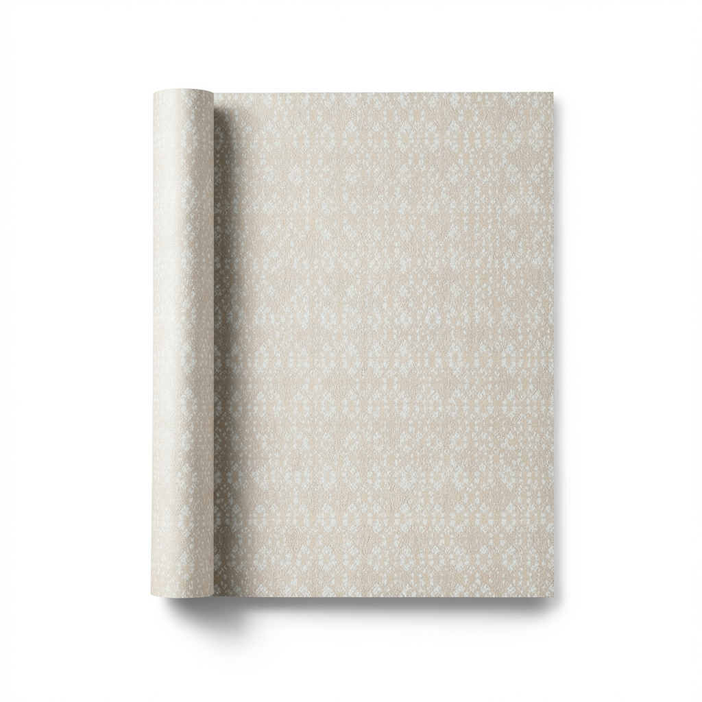 Italian Wallpaper Patterned Design Beige Color, Size 10mx1.06m, Model 82732