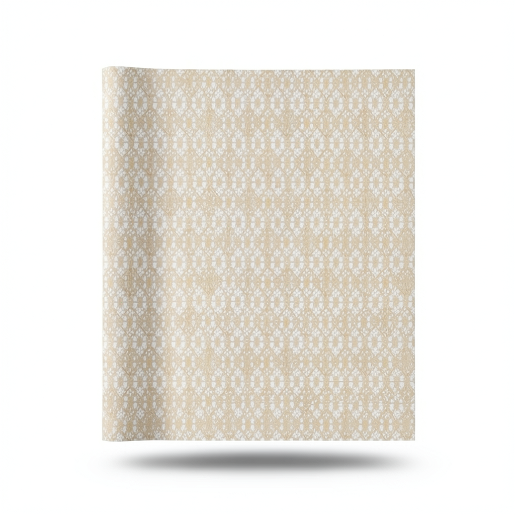 Italian Wallpaper Patterned Design Beige Color, Size 10mx1.06m, Model 82732