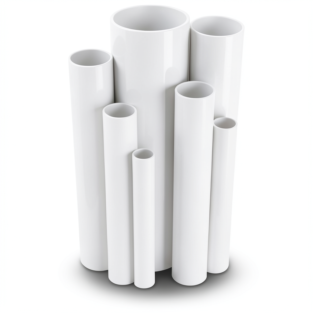 مواسير UPVC ضغط اسمي 25 بار قطر خارجي 48.4 مم سمك 5.9 مم لون أبيض