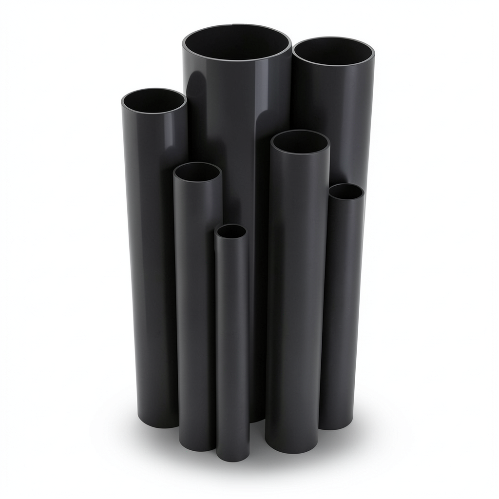 مواسير UPVC ضغط 21 بار قطر خارجي 60.2 مم سمك 5.5 مم لون اسود