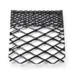 Hot Rolled Steel Expanded Metal Mesh 5.8 mm Thickness 1.22 m Width 6 m Length, Black
