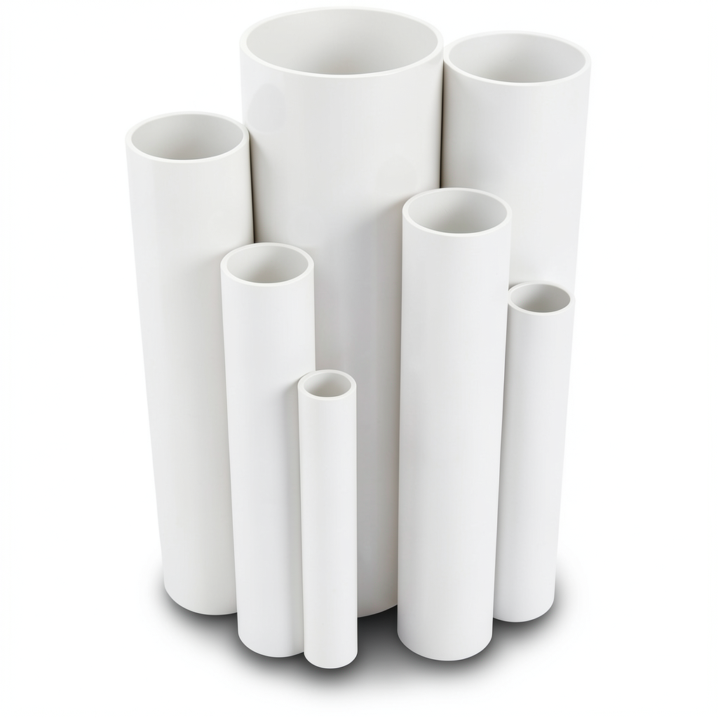 مواسير UPVC ضغط 21 بار قطر خارجي 60.5 مم سمك 6.3 مم أبيض