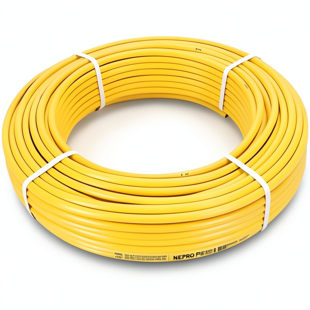 أنابيب HDPE PE 100 ضغط 6 بار قطر خارجي 63 مم سمك 2.3 مم لون أصفر | نيبروبلاست