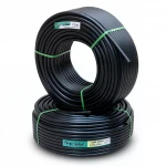 أنابيب HDPE نيبروبلاست PE 80 ضغط 3.2 بار قطر خارجي 125 مم سمك 3.1 مم لون اسود