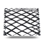 Hot Rolled Steel Expanded Metal Mesh 5.8 mm Thickness 1.22 m Width 6 m Length, Black