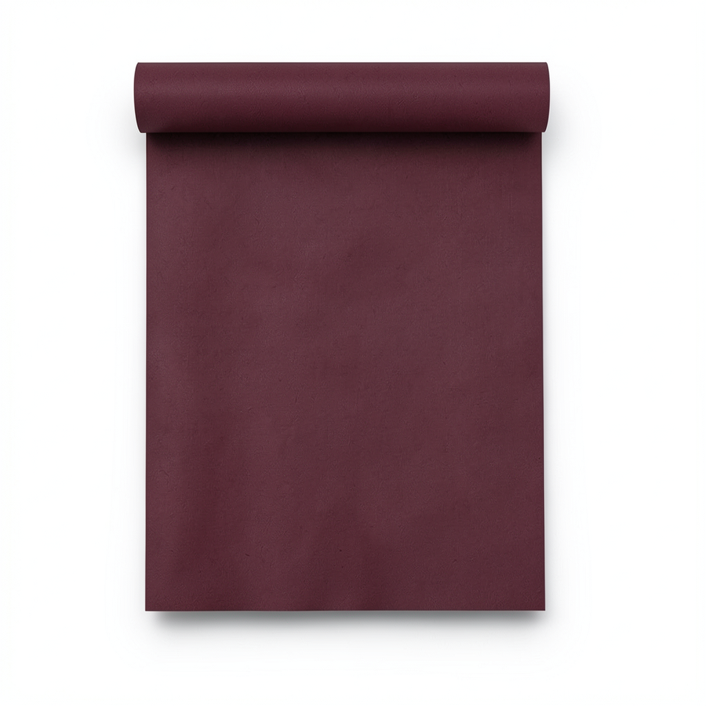 Plain Design Wallpaper 10x1.06 m Burgundy Color, Model 97208