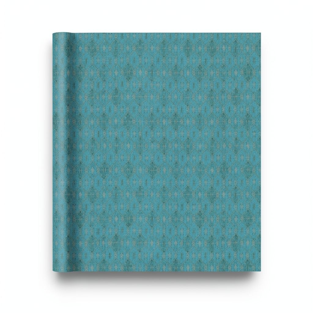 Italian Wallpaper Patterned Design Turquoise Color, Size 10mx1.06m, Model 82728