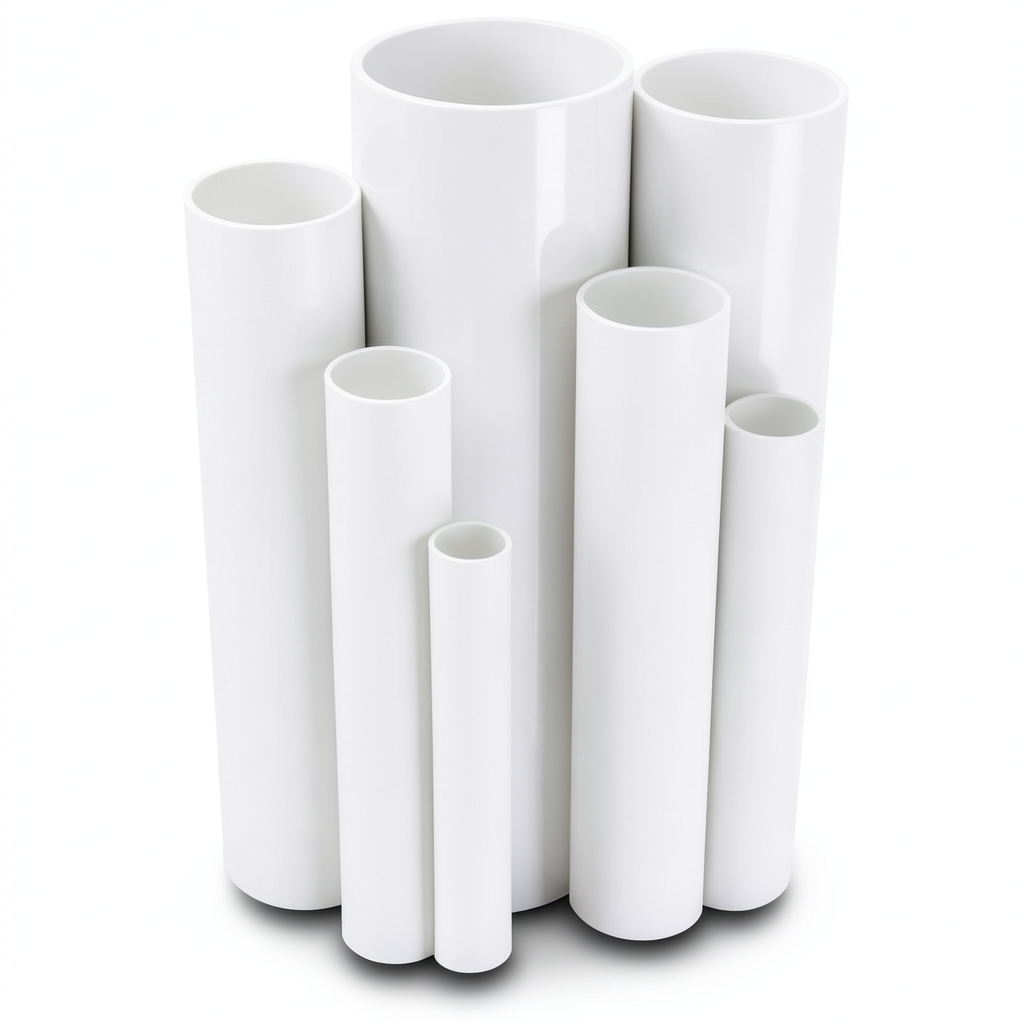 UPVC Pipes Nominal Pressure 6 Bar Outside Diameter 89.1 mm Thickness 3.3 mm White