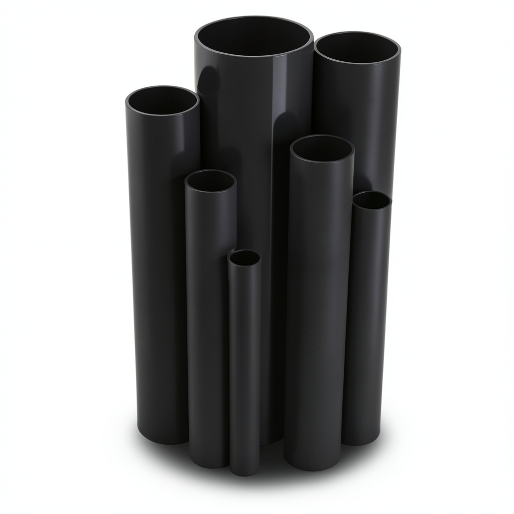 مواسير UPVC ضغط 6 بار قطر خارجي 89.1 مم سمك 3.3 مم لون اسود