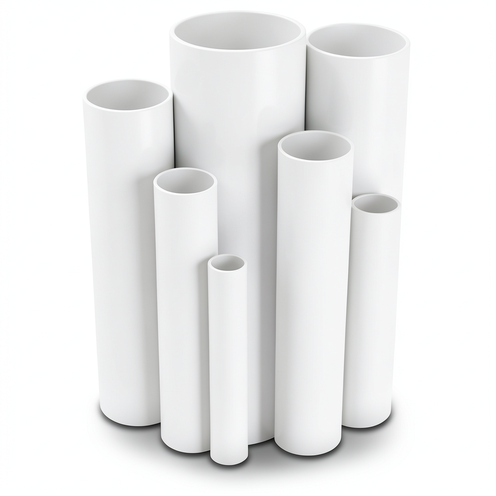مواسير UPVC ضغط 15 بار قطر خارجي 75 مم سمك 4.8 مم لون أبيض