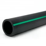 HDPE Polyethylene Pipe  PN 6 Bar [PE 80] OD 250 mm  SDR 22  Color Black with Green Stripes | Almona Factory