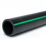 أنابيب بلاستيك HDPE ضغط  6 بار [PE 80] قطر خارجي 355 مم  SDR 22  لون اسود مع خط اخضر | مصنع المنى