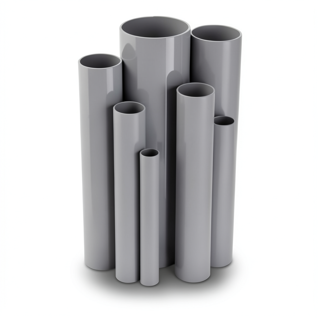 مواسير UPVC قطر خارجي 400 مم سمك 11.7 مم لون رمادي