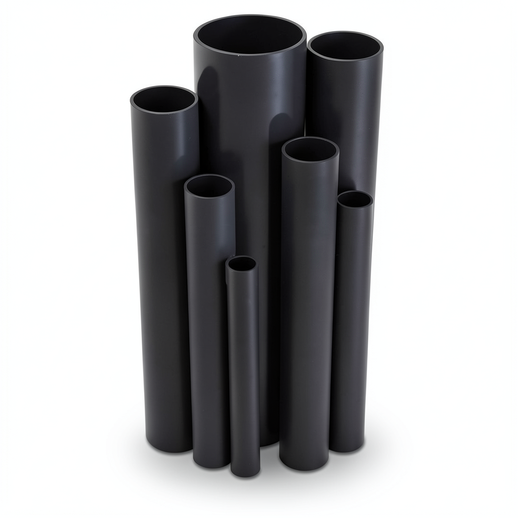 مواسير UPVC ضغط اسمي 15 بار قطر خارجي 75 مم سمك 4.8 مم لون اسود