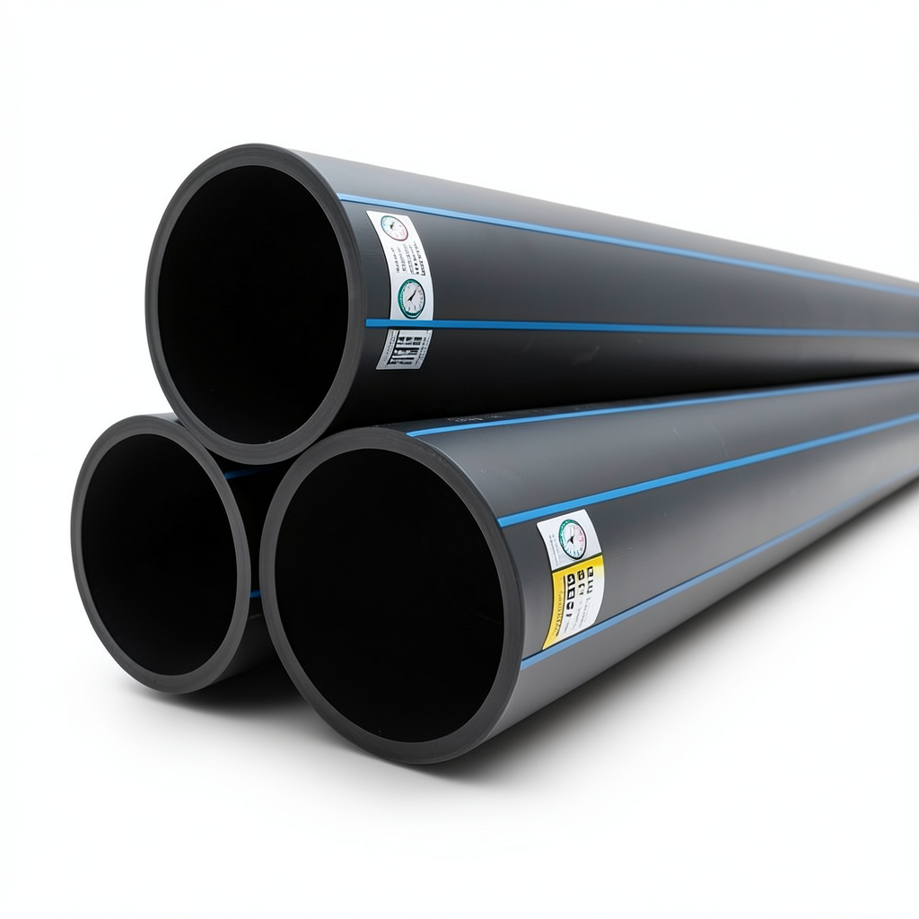 مواسير HDPE PE 100 ضغط 12.5 بار قطر خارجي 630 مم سمك 46.3 مم لون أسود | نيبروبلاست