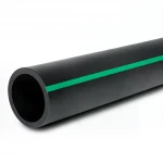 HDPE Polyethylene Pipe  PN 6 Bar [PE 80] OD 500 mm  SDR 22  Color Black with Green Stripes | Almona Factory
