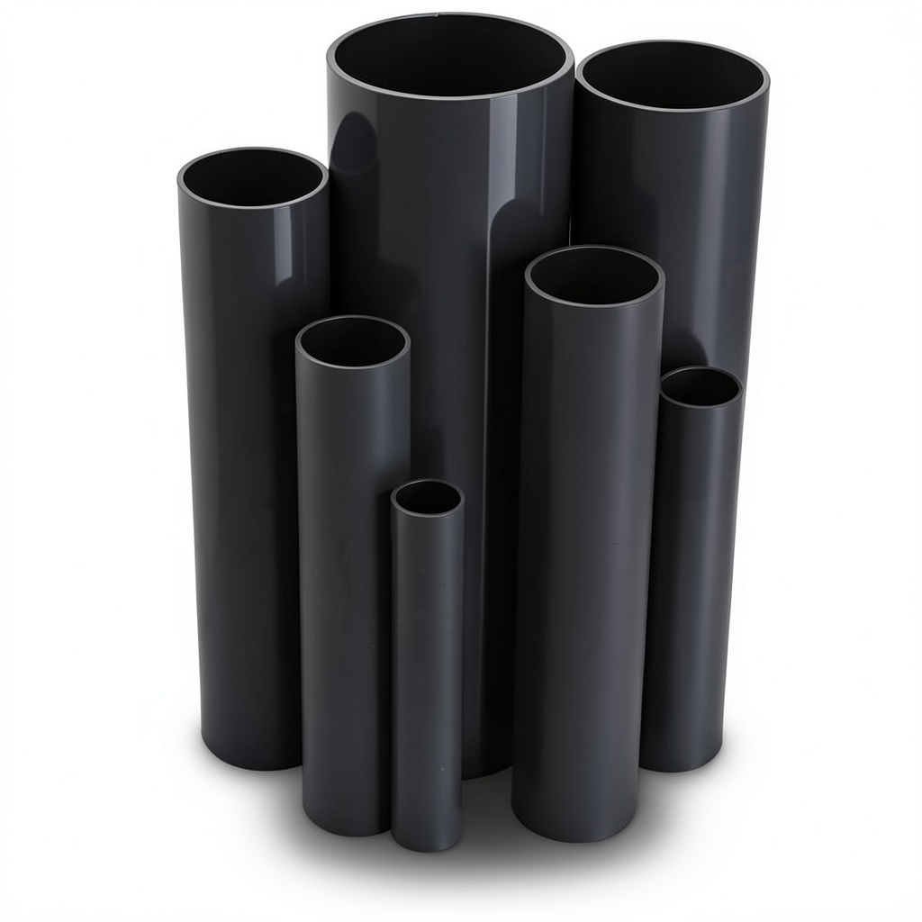 UPVC Pipes 9 Bar Pressure 3 Inch Size 88.7 mm OD 3.5 mm Thickness Black