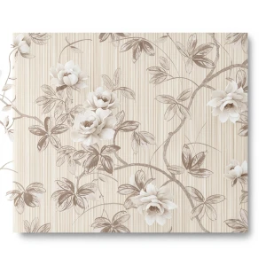 Floral Wall Covering Beige Color 10m x 1.06m, Model 78018