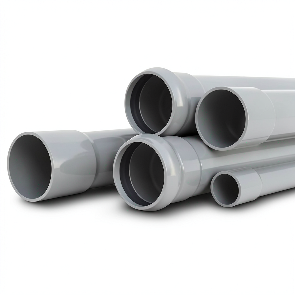 UPVC Pipes Nominal Pressure 16 Bar, 250 mm OD, 18.6 mm Thickness, Gray