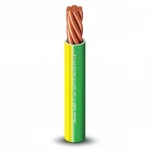 سلك مفرد 25 ملم 450/750 فولت، موصل نحاس مجدول معزول PVC لون اصفر/اخضر | الفنار