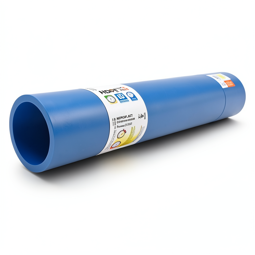 مواسير HDPE نيبروبلاست PE 100 ضغط 6 بار قطر خارجي 630 مم سمك 22.9 مم لون أزرق | نيبروبلاست
