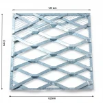 Galvanised Steel Expanded Metal Mesh  Bahri Thickness 2.7 mm Width 2.44  M Length 1 M | Bait Al Tatawor Company