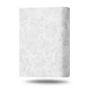 Italian Wall Decoration Floral Wallpaper 10m x 0.53m Pale Grey