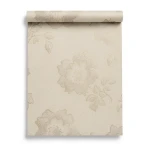 Italian Wallpaper Floral Design 10m x 0.53m Beige Color, Model 6225