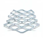 Galvanised Steel Expanded Metal Mesh  Bahri Thickness 2 mm Width 2.44  meter Length 2 meter | Bait Al Tatawor Company