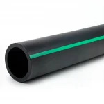 أنابيب بلاستيك HDPE ضغط  4 بار [PE 80] قطر خارجي 400 مم  SDR 33  لون اسود مع خط اخضر | مصنع المنى