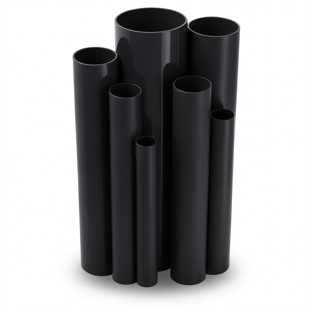 مواسير UPVC ضغط 6 بار قطر خارجي 88.7 مم سمك 2.9 مم لون اسود