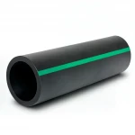 أنابيب بلاستيك HDPE ضغط  6 بار [PE 80] قطر خارجي 355 مم  SDR 22  لون اسود مع خط اخضر | مصنع المنى