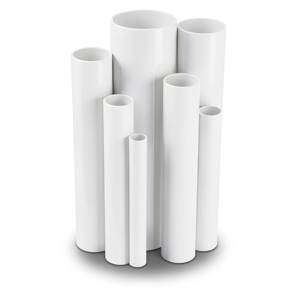 مواسير UPVC ضغط 15 بار قطر خارجي 75 مم سمك 4.8 مم لون أبيض