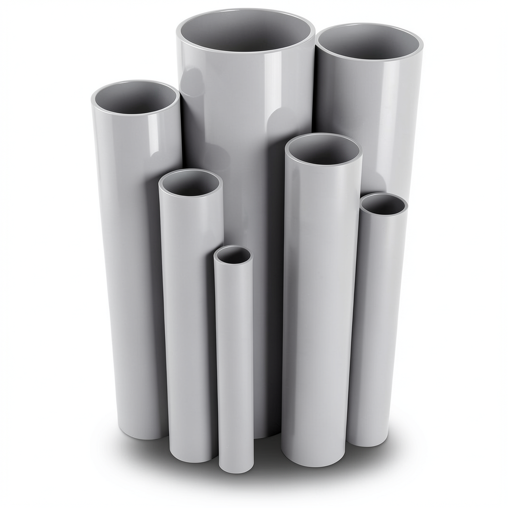 UPVC Pipes Nominal Pressure 15 Bar Outside Diameter 75 mm Thickness 4.8 mm Gray
