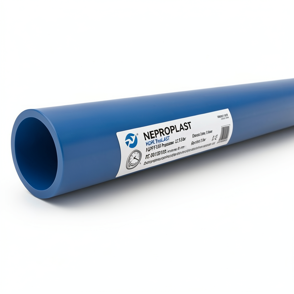 مواسير HDPE PE 100 ضغط 12.5 بار قطر خارجي 250 مم سمك 18.4 مم أزرق | نيبروبلاست
