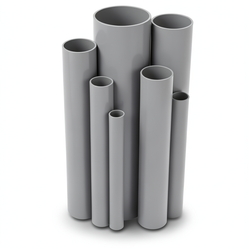 مواسير UPVC قطر خارجي 250 مم سمك 7.3 مم لون رمادي
