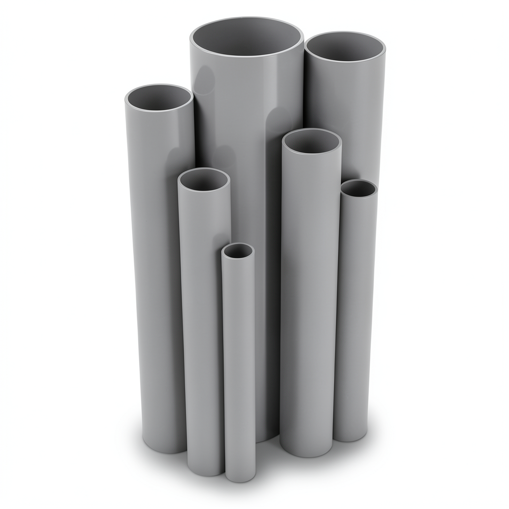 مواسير UPVC قطر خارجي 400 مم سمك 11.7 مم لون رمادي